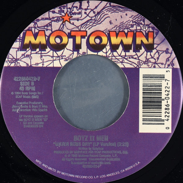 Boyz II Men : Vibin' / Water Runs Dry (7", Single)