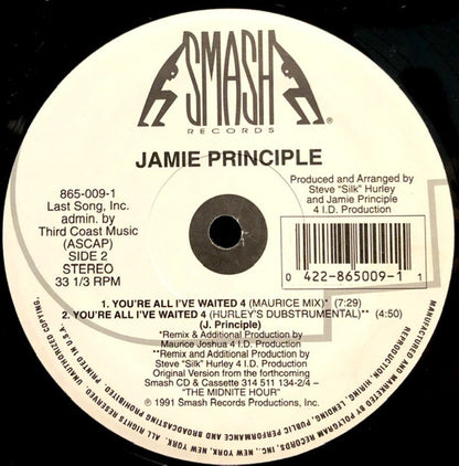 Jamie Principle : You're All I've Waited 4 (12")