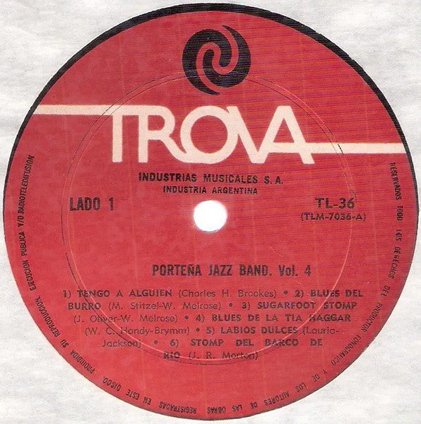 Porteña Jazz Band - Vol. 4 (LP, Album)