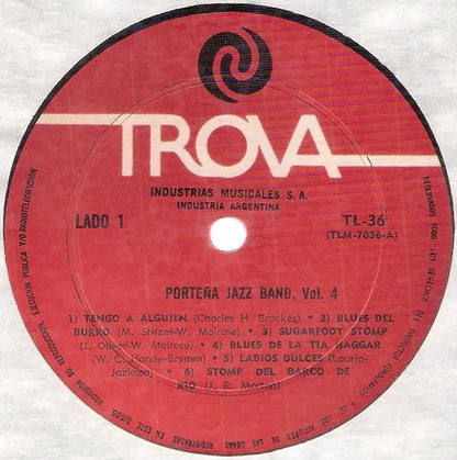 Porteña Jazz Band - Vol. 4 (LP, Album)