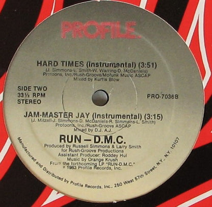 Run-D.M.C.* - Hard Times / Jam-Master Jay (12", Single)