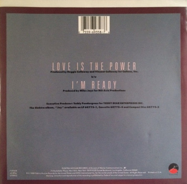 Teddy Pendergrass : Love Is The Power (7", Single)