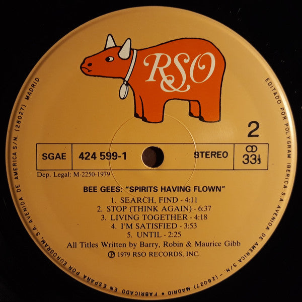 Bee Gees - Spirits Having Flown (LP, Album, RE)