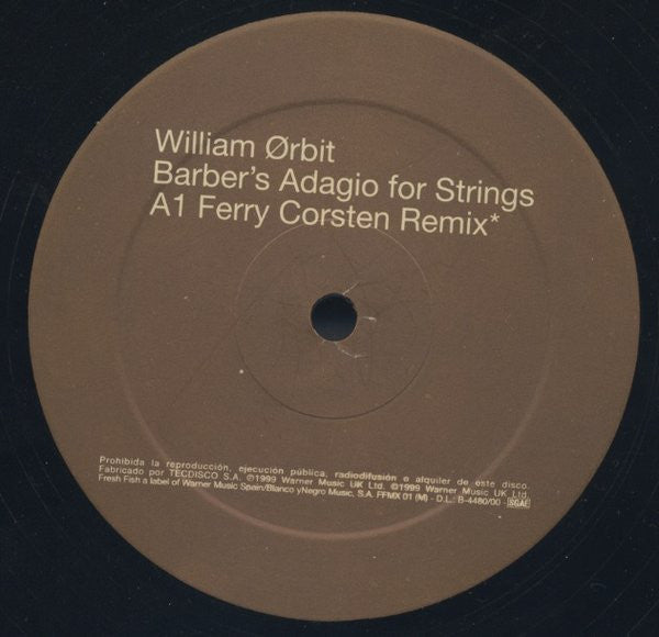 William Ørbit* - Barber's Adagio For Strings (12")