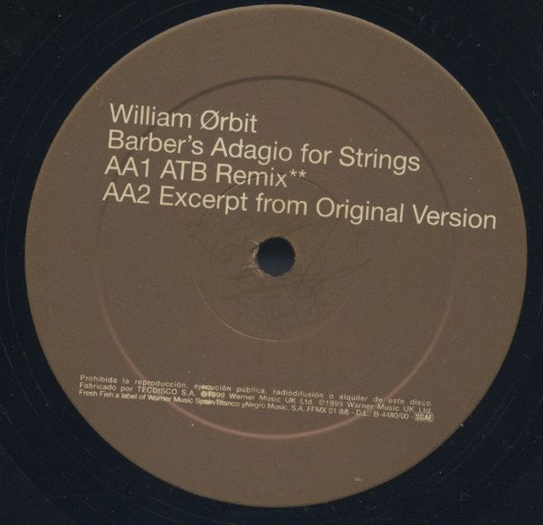 William Ørbit* - Barber's Adagio For Strings (12")