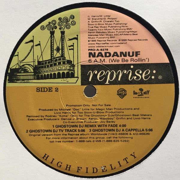 Nadanuf - 6 A.M. (We Be Rollin') (12", Promo)