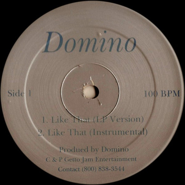 Domino : Like That / 4 My Peeps (12", Promo)