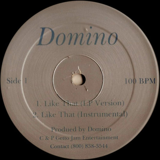Domino : Like That / 4 My Peeps (12", Promo)