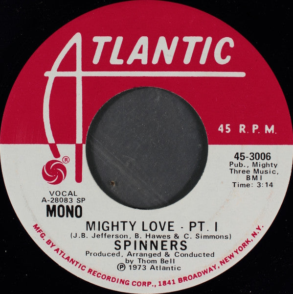Spinners : Mighty Love (7", Mono, Promo, Spe)