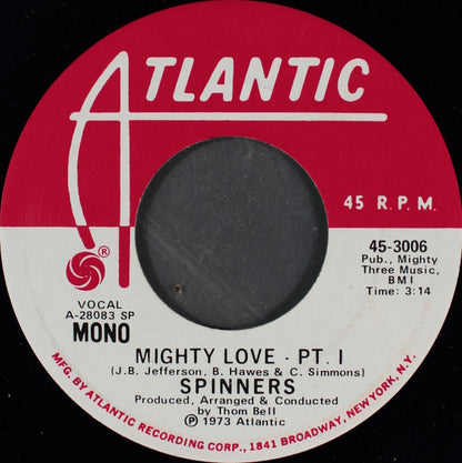 Spinners : Mighty Love (7", Mono, Promo, Spe)