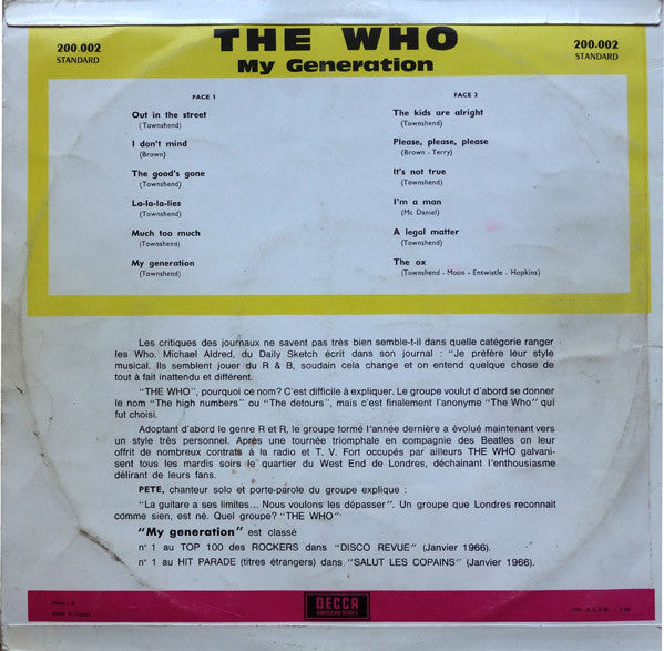 The Who - My Generation (LP, Album)