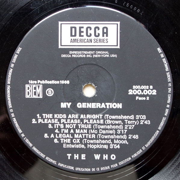 The Who - My Generation (LP, Album)