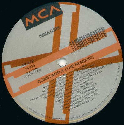 Immature - Constantly / Never Lie (The Remixes) (12")