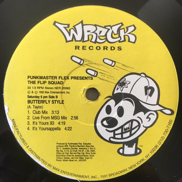 Funkmaster Flex presents The Flip Squad : C'mon Baby / Butterfly Style (12")