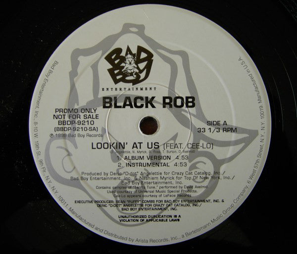 Black Rob - Lookin' At Us / Thug Story (12", Promo)