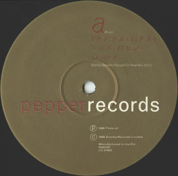 No Solution Feat. Cynda - Power (12")