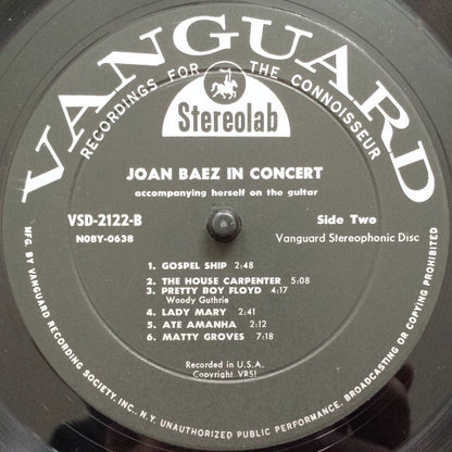 Joan Baez - In Concert (LP, Album, Roc)