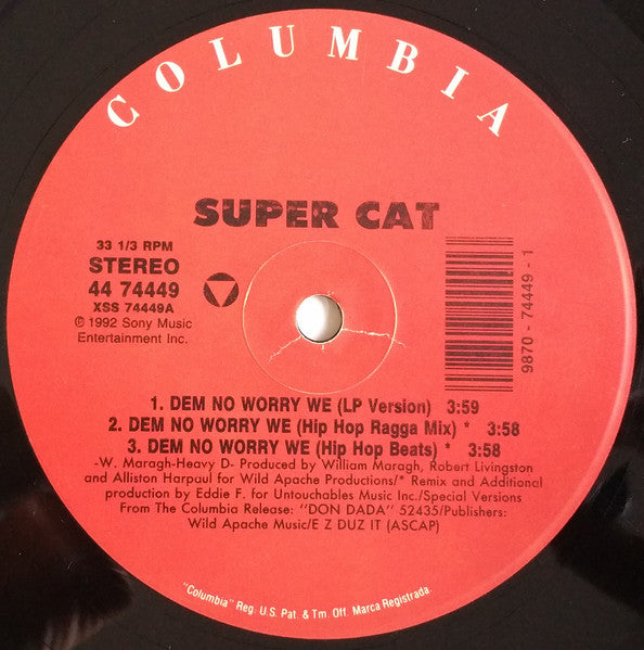Super Cat  - Dem No Worry We (12")