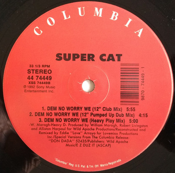 Super Cat  - Dem No Worry We (12")