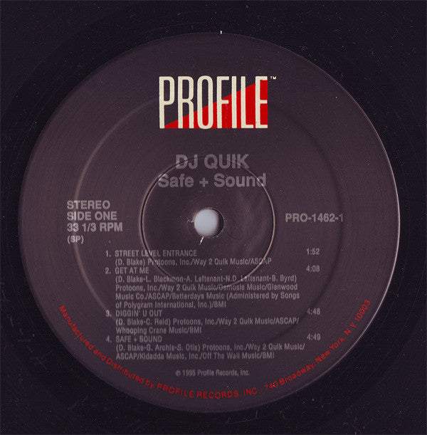 DJ Quik - Safe + Sound (2xLP, Album)