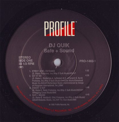 DJ Quik - Safe + Sound (2xLP, Album)