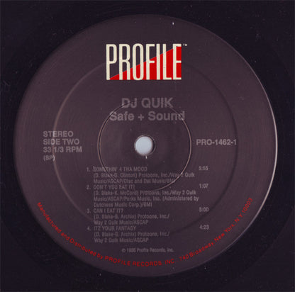 DJ Quik - Safe + Sound (2xLP, Album)