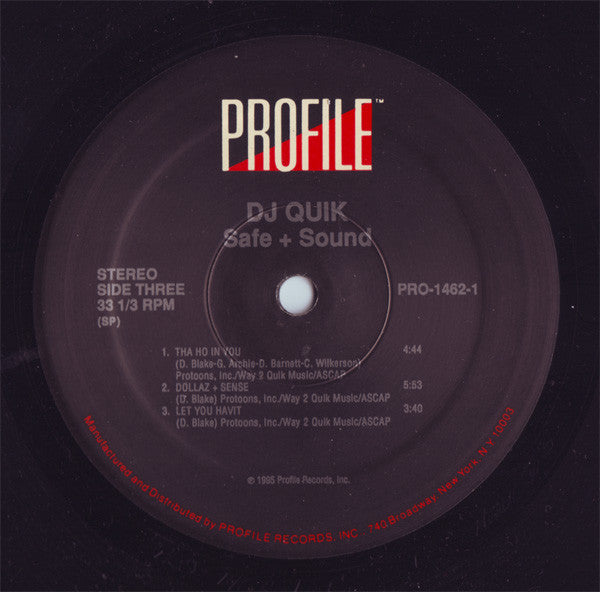 DJ Quik - Safe + Sound (2xLP, Album)