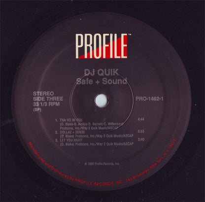 DJ Quik - Safe + Sound (2xLP, Album)