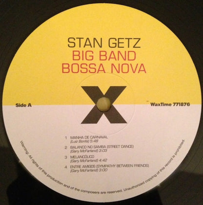 Stan Getz - Big Band Bossa Nova (LP, Album, RE, 180)
