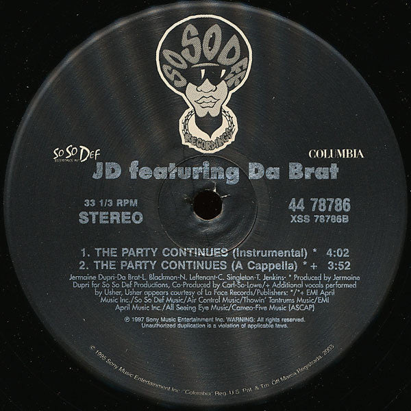 JD* & Da Brat - The Party Continues (12")
