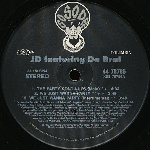 JD* & Da Brat - The Party Continues (12")