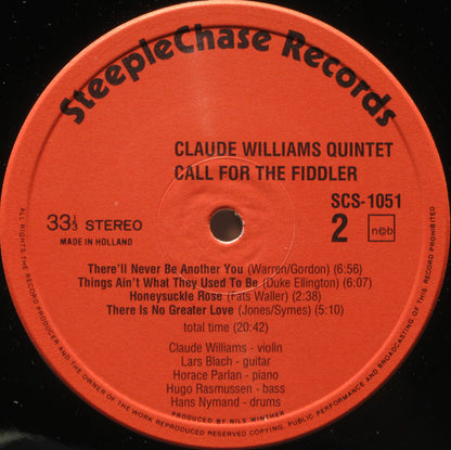Claude Williams Quintet - Call For The Fiddler (LP, Album)