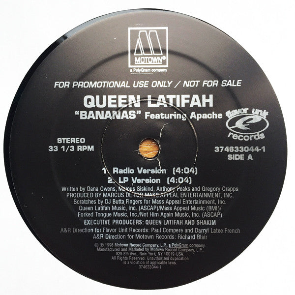 Queen Latifah : Bananas (12", Promo)