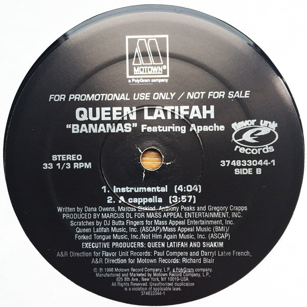 Queen Latifah : Bananas (12", Promo)