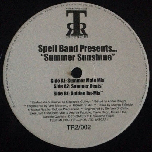 Spell Band* - Summer Sunshine (12", Promo)