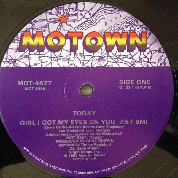Today - Girl I Got My Eyes On You (12", Single)