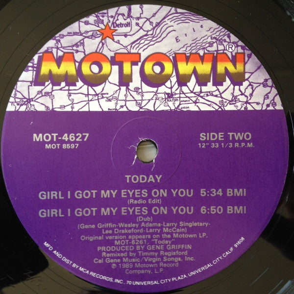Today - Girl I Got My Eyes On You (12", Single)