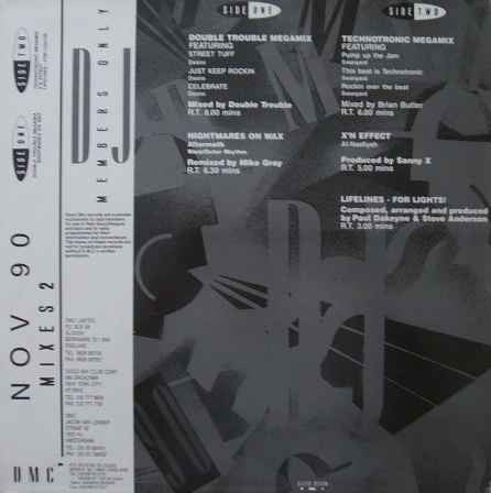 Various - November 90 - Mixes 2 (12", P/Mixed)