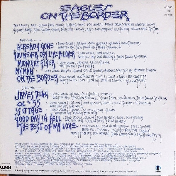 Eagles - On The Border (LP, Album)