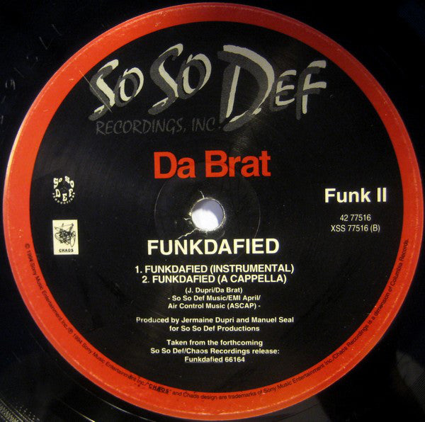 Da Brat - Funkdafied (12", Single)
