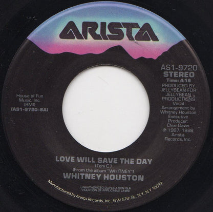 Whitney Houston : Love Will Save The Day (7", Single, SRC)