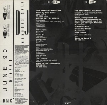 Various - June 90 - Mixes 1 (12", P/Mixed)