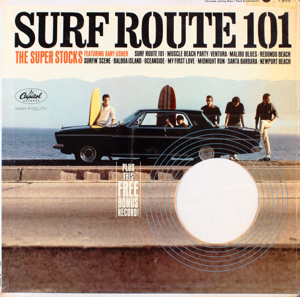 The Super Stocks Featuring Gary Usher : Surf Route 101 (LP, Mono + 7")