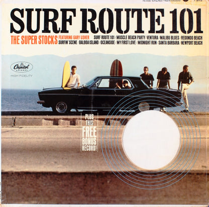 The Super Stocks Featuring Gary Usher : Surf Route 101 (LP, Mono + 7")