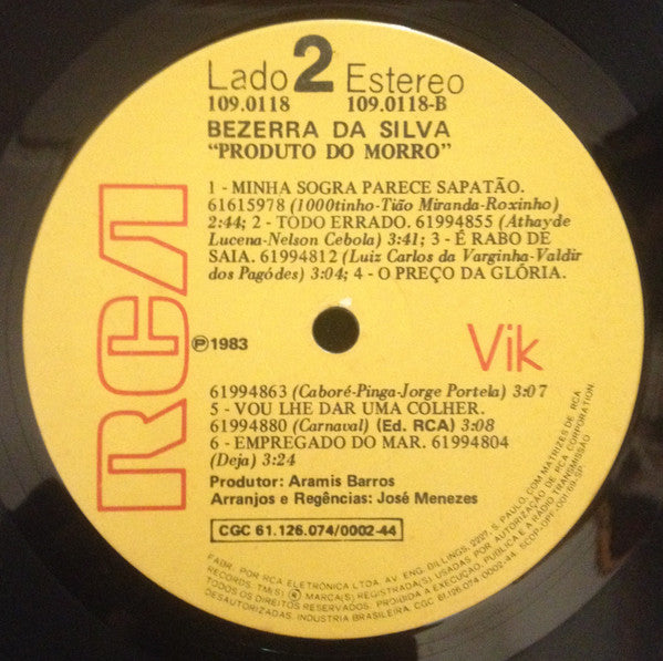 Bezerra Da Silva - Produto Do Morro (LP, Album)