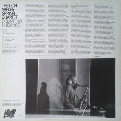 The Don Weller Spring Quartet - Commit No Nuisance (LP, Album)