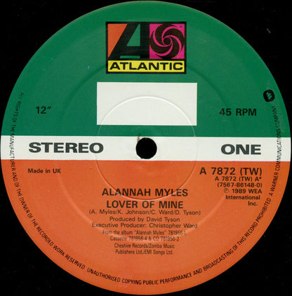 Alannah Myles - Lover Of Mine (12", Pos)