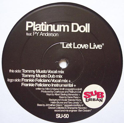 Platinum Doll Feat. Pamela Anderson : Let Love Live (12")