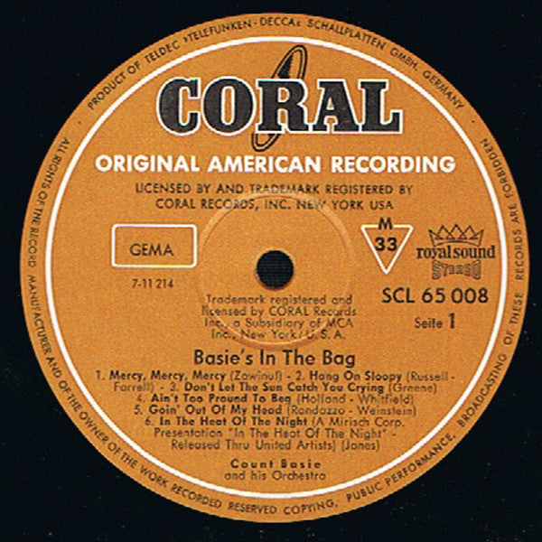 Count Basie Orchestra - Basie's In The Bag (LP, Album)