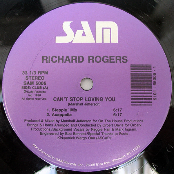 Richard Rogers : Can't Stop Loving You (12")